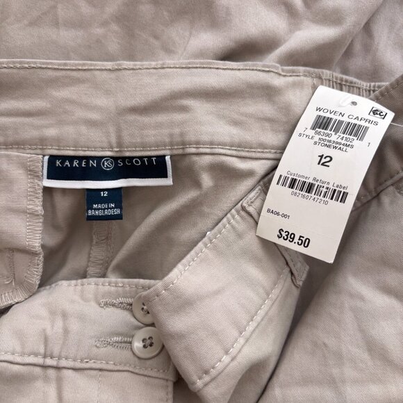 Karen Scott Women's Light Beige Comfort Waist Capri Pants NWT - Picture 11 of 11